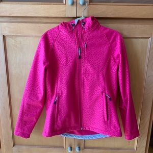 Pink Kirkland jacket with hood. Size large.